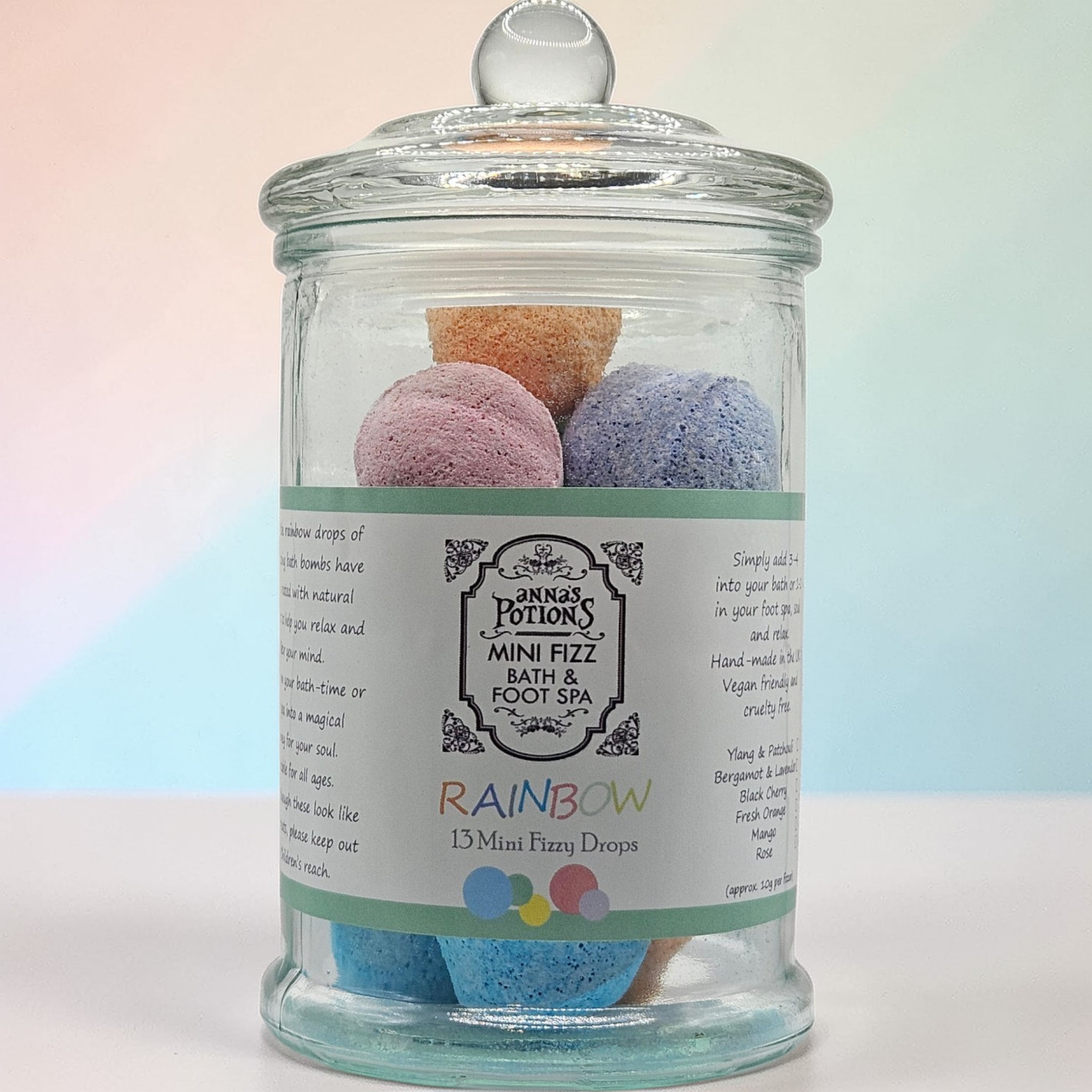 Rainbow Bath & Foot Spa Mini Fizzy Drops